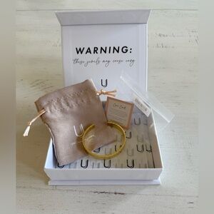 UNCOMMON JAMES Gold "Risk Taker" Cuff Bracelet